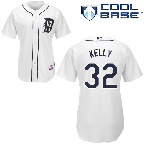 Don Kelly #32 MLB Jersey-Detroit Tigers Men's Authentic Home White Cool Base Baseball Jersey